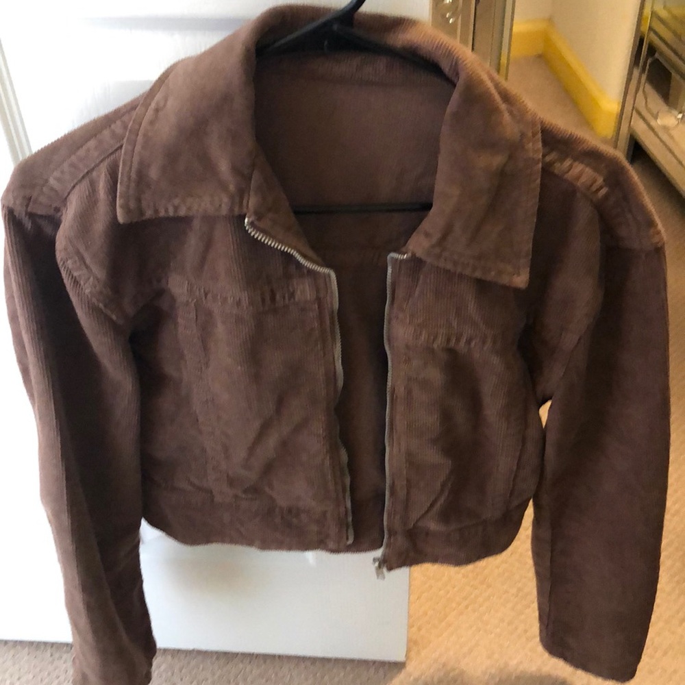 Corduroy brown crop jacket